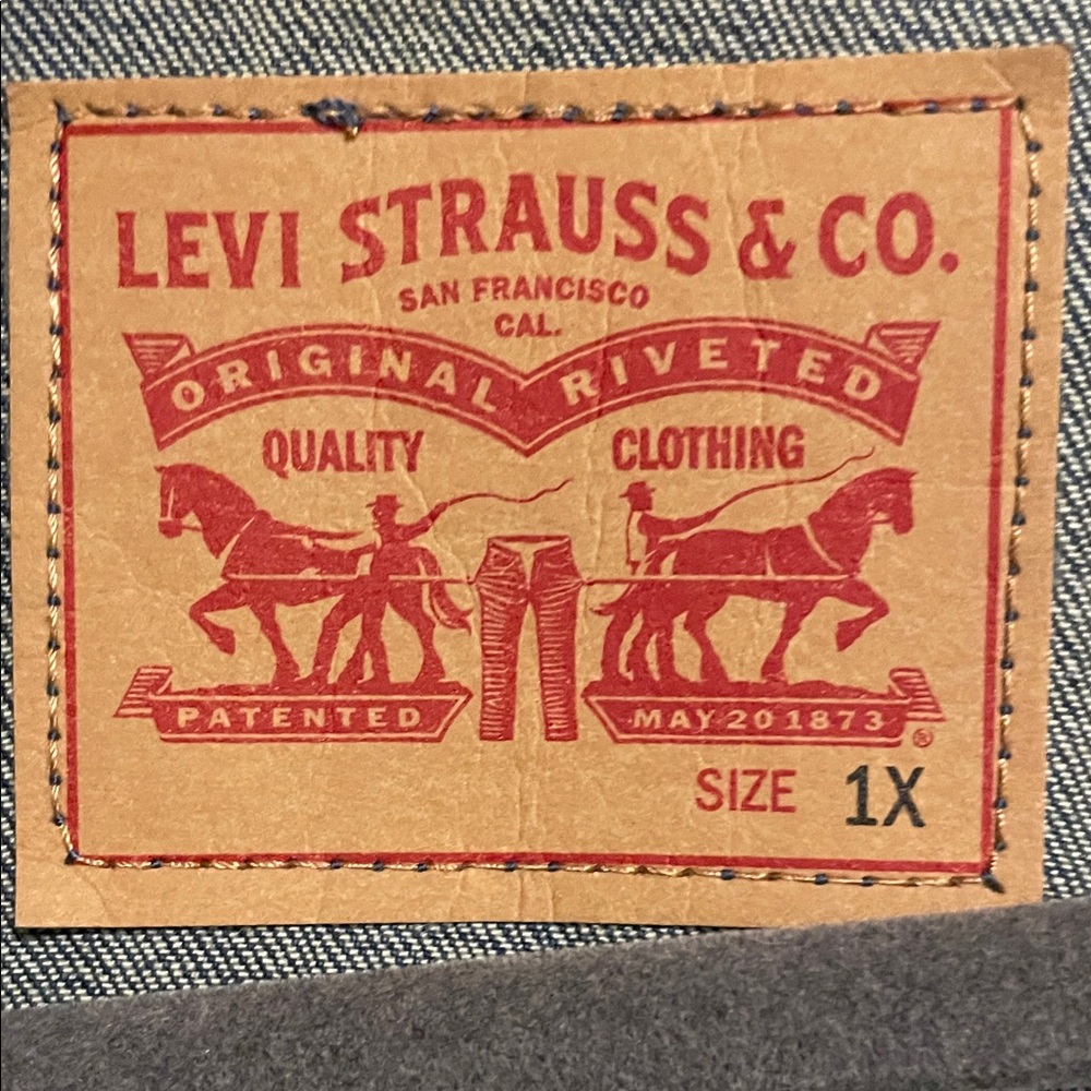 Levi's Blue Denim Jacket size 1X - Picture 6 of 8